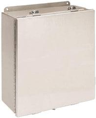 Cooper B-Line - Stainless Steel Standard Enclosure Hinge Flat Cover - NEMA 4, 12, 13, 3RX, 4X, 8" Wide x 10" High x 4" Deep, Corrosion Resistant, Dust-tight, Rainproof & Watertight - All Tool & Supply