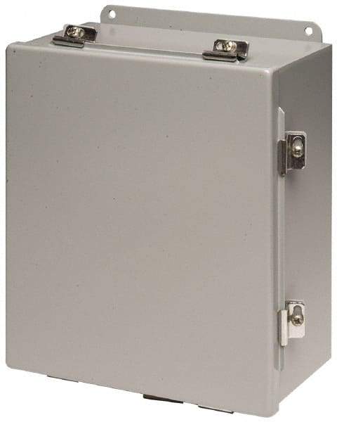 Cooper B-Line - Steel Standard Enclosure Hinge Flat Cover - NEMA 4, 12, 13, 12" Wide x 14" High x 6" Deep, Rainproof & Watertight - All Tool & Supply