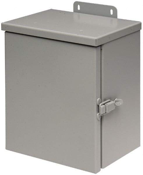 Cooper B-Line - Steel Junction Box Enclosure Hinge Flat Cover - NEMA 3R, 12" Wide x 16" High x 6" Deep, Rainproof - All Tool & Supply