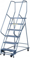 Gillis - 16.83 Ft. High, Type IA Rating, Steel Rolling Ladder - All Tool & Supply