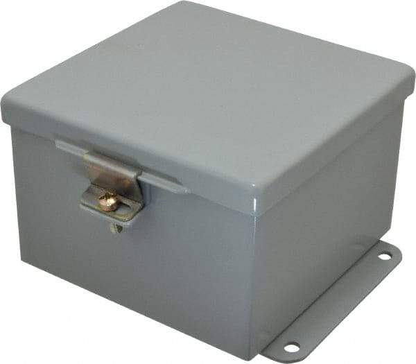 Cooper B-Line - Steel Standard Enclosure Hinge Flat Cover - NEMA 12, 13, 6" Wide x 6" High x 4" Deep, Dirt-tight & Dust-tight - All Tool & Supply