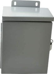 Cooper B-Line - Steel Junction Box Enclosure Hinge Flat Cover - NEMA 3R, 6" Wide x 8" High x 4" Deep, Rainproof - All Tool & Supply