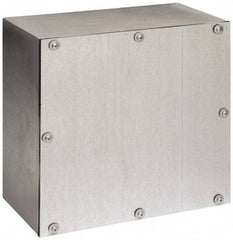 Cooper B-Line - Steel Junction Box Enclosure Screw Flat Cover - NEMA 3, 12, 12" Wide x 12" High x 6" Deep, Rainproof - All Tool & Supply