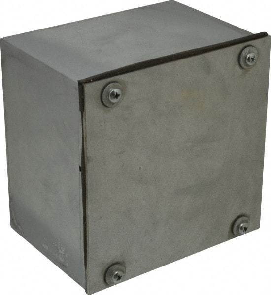 Cooper B-Line - Steel Junction Box Enclosure Screw Flat Cover - NEMA 3, 12, 6" Wide x 6" High x 4" Deep, Dust-tight & Rainproof - All Tool & Supply