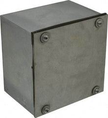 Cooper B-Line - Steel Junction Box Enclosure Screw Flat Cover - NEMA 3, 12, 6" Wide x 6" High x 4" Deep, Dust-tight & Rainproof - All Tool & Supply