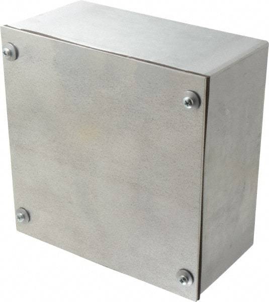 Cooper B-Line - Steel Junction Box Enclosure Screw Flat Cover - NEMA 3, 12, 8" Wide x 8" High x 4" Deep, Dust-tight & Rainproof - All Tool & Supply