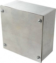 Cooper B-Line - Steel Junction Box Enclosure Screw Flat Cover - NEMA 3, 12, 8" Wide x 8" High x 4" Deep, Dust-tight & Rainproof - All Tool & Supply