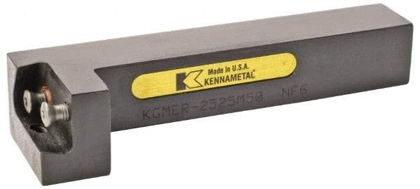 Kennametal - KGME, Right Hand, Indexable Grooving Tool Holder - 25mm Shank Height, 25mm Shank Width, 150.25mm OAL - All Tool & Supply