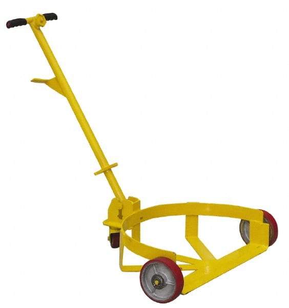 Vestil - 1,200 Lb Load Capacity, 30 & 55 Gal Drum Dolly - 28-1/8" Wide x 1/2" High, 3 Wheels - All Tool & Supply