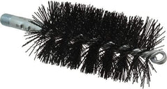 Schaefer Brush - 5" Brush Length, 2-1/2" Diam, Nylon Single Stem, Single Spiral Tube Brush - 7-1/4" Long, Nylon, 1/4" NPSM Male Connection - All Tool & Supply