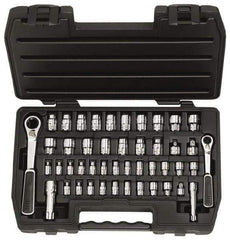 GearWrench - 46 Piece 1/4 & 3/8" Drive Standard Socket Set - 5/32 to 3/4", 3.5 to 19mm, Inch/Metric Measurement Standard - All Tool & Supply