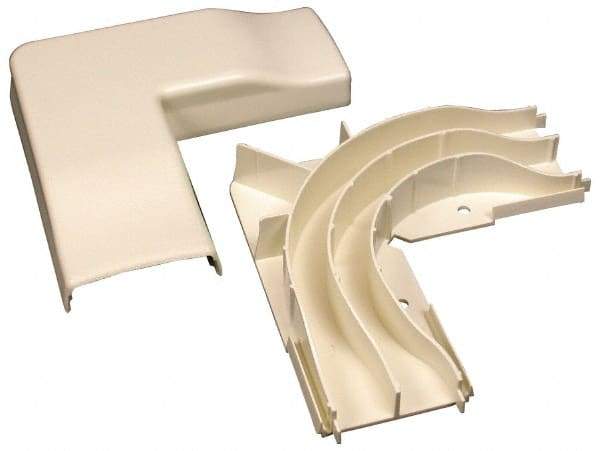 Wiremold - 4-3/16 Inch Long, Raceway Elbow End - 90°, Ivory, For Use with Wiremold 2300 Series Raceways - All Tool & Supply