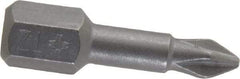 Wera - #1, Torsion Phillips Screwdriver Bit - 1/4" Drive, 1" OAL - All Tool & Supply