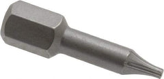 Wera - 1/4" Drive T6 Torx Screwdriver Bit - 1" OAL, Insert Bit - All Tool & Supply