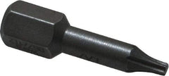 Wera - 1/4" Drive T7 Torx Screwdriver Bit - 1" OAL, Insert Bit - All Tool & Supply