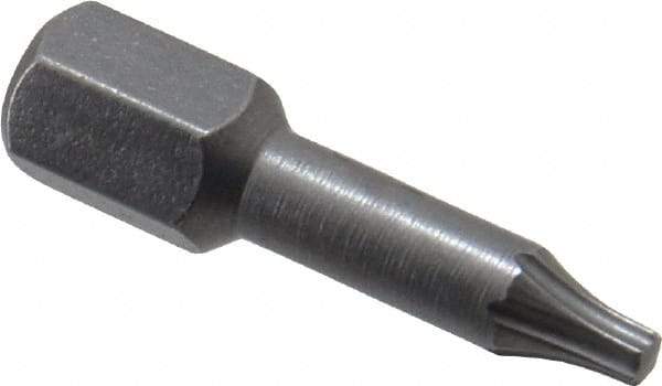 Wera - 1/4" Drive T8 Torx Screwdriver Bit - 1" OAL, Insert Bit - All Tool & Supply