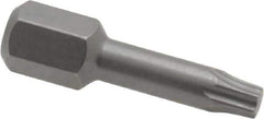 Wera - 1/4" Drive T15 Torx Screwdriver Bit - 1" OAL, Insert Bit - All Tool & Supply