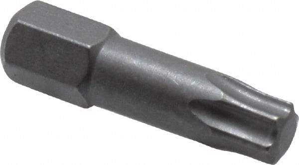 Wera - 1/4" Drive T30 Torx Screwdriver Bit - 1" OAL, Insert Bit - All Tool & Supply