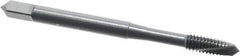 OSG - #8-32 UNC, 2 Flute, Oxide Finish, High Speed Steel Spiral Point Tap - Plug Chamfer, Right Hand Thread, 2-1/8" OAL, 3/4" Thread Length, 0.168" Shank Diam, 2B Class of Fit, Series 105A - Exact Industrial Supply