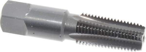 OSG - 1/4-18 NPT Thread, 4 Flute Standard Pipe Tap - 2-7/16" OAL, 1-1/16" Thread Length, 9/16" Shank Diam, Oxide Finish, High Speed Steel - Exact Industrial Supply