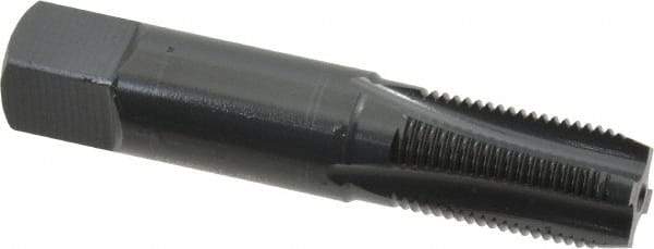 OSG - 1/8-27 NPS Thread, 4 Flute Standard Pipe Tap - 2-1/8" OAL, 3/4" Thread Length, 7/16" Shank Diam, Oxide Finish, High Speed Steel - Exact Industrial Supply