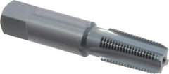 OSG - 1/8-27 NPTF Thread, 4 Flute Standard Pipe Tap - 2-1/8" OAL, 3/4" Thread Length, 7/16" Shank Diam, Oxide Finish, High Speed Steel - Exact Industrial Supply