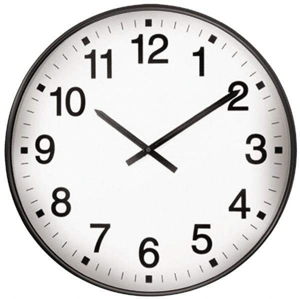 Infinity Insttruments - 17 Inch Diameter, White Face, Dial Wall Clock - Standard Display, Black Case, Runs on AA Battery - All Tool & Supply