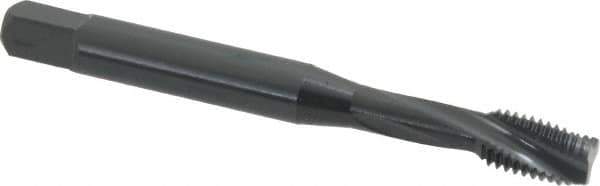 OSG - 1/4-28 UNF 3 Flute 3B Modified Bottoming Spiral Flute Tap - Powdered Metal, Oxide Finish, 2-1/2" OAL, Right Hand Flute, Right Hand Thread, H3, Series 313 - Exact Industrial Supply