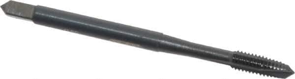 OSG - #4-40 UNC, H2, 3 Flutes, Plug Chamfer, Oxide Finish, Powdered Metal Spiral Point STI Tap - 1-7/8" OAL, 0.141" Shank Diam, 9/16" Thread Length, 0.11" Square Size, Series 314 - Exact Industrial Supply