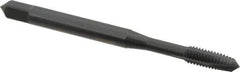 OSG - #6-32 UNC, H2, 3 Flutes, Plug Chamfer, Oxide Finish, Powdered Metal Spiral Point STI Tap - 2" OAL, 0.141" Shank Diam, 11/16" Thread Length, 0.11" Square Size, Series 314 - Exact Industrial Supply