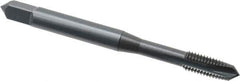 OSG - #8-32 UNC, H3, 3 Flutes, Plug Chamfer, Oxide Finish, Powdered Metal Spiral Point STI Tap - 2-1/8" OAL, 0.168" Shank Diam, 3/4" Thread Length, 0.131" Square Size, Series 314 - Exact Industrial Supply