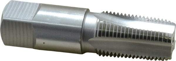 OSG - 3/8-18 NPT Thread, 4 Flute Standard Pipe Tap - 2-9/16" OAL, 1-1/16" Thread Length, 0.7" Shank Diam, Bright Finish, Cobalt - Exact Industrial Supply