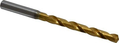 OSG - 21/64" 130° Cobalt Jobber Drill - TiN Finish, Right Hand Cut, Spiral Flute, Straight Shank, 5-1/8" OAL, Standard Point - All Tool & Supply