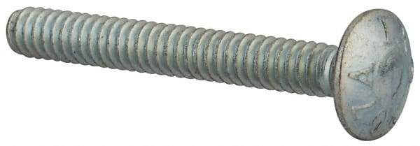 Value Collection - #10-24 UNC 1-1/2" Length Under Head, Standard Square Neck, Carriage Bolt - Grade 2 Steel, Zinc-Plated Finish - All Tool & Supply