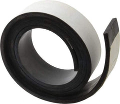 Made in USA - 1/4" Thick x 2" Wide x 60" Long, Adhesive Backed Buna-N Rubber Strip - Stock Length, 70 Shore A Durometer, 2,500 psi Tensile Strength, -20 to 170°F, Black - All Tool & Supply