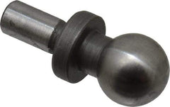 Gibraltar - 6mm Ball Diam, 3mm Shank Diam, Steel Inspection Tooling Ball - Press-Fit Shank, 12mm Ball Center to Shank Bottom, 6mm Ball Center to Shoulder Bottom, with Shoulder - All Tool & Supply