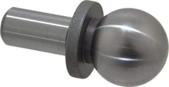 Gibraltar - 3/4" Ball Diam, 3/8" Shank Diam, Steel Inspection Tooling Ball - Press-Fit Shank, 1-1/4" Ball Center to Shank Bottom, 1/2" Ball Center to Shoulder Bottom, with Shoulder - All Tool & Supply