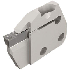 Iscar - Left Hand Cut, 6.35mm Insert Width, Cutoff & Grooving Support Blade for Indexables - 12mm Max Depth of Cut, 6mm Head Projection - All Tool & Supply