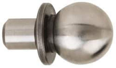 Gibraltar - 1/2" Ball Diam, 1/4" Shank Diam, Steel Inspection Tooling Ball - Thread Shank, 5/8" Ball Center to Shank Bottom, 5/16" Ball Center to Shoulder Bottom, with Shoulder - All Tool & Supply