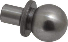 Gibraltar - 1/2" Ball Diam, 1/4" Shank Diam, Steel Inspection Tooling Ball - Thread Shank, 5/8" Ball Center to Shank Bottom, 5/16" Ball Center to Shoulder Bottom, with Shoulder - All Tool & Supply