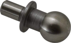 Gibraltar - 12mm Ball Diam, 6mm Shank Diam, Steel Inspection Tooling Ball - Thread Shank, 22mm Ball Center to Shank Bottom, 12mm Ball Center to Shoulder Bottom, with Shoulder - All Tool & Supply