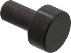 Gibraltar - 3/4" OAL, 1/4" Head Height, 1/2" OD, Hardened Steel, Ground, Press Fit Rest Button - Black Oxide Coating, 1/4" Pin Diam, 1/2" Long Pin - All Tool & Supply