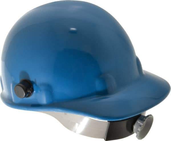 Fibre-Metal - ANSI Type I, Class G Rated, 8-Point, Ratchet Adjustment Hard Hat - Size 6-1/2 to 8, Blue, Standard Brim - All Tool & Supply