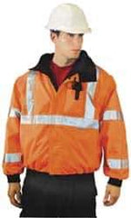 OccuNomix - Size XL General Purpose & High Visibility Jacket - Orange, Polyester, Zipper, Snaps Closure, 43 to 46" Chest - All Tool & Supply