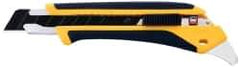 Olfa - Snap Utility Knife - 3.94" High Carbon Tool Steel Blade, Yellow & Black Elastomer & Fiber Reinforced Polymer Handle, 1 Blade Included - All Tool & Supply