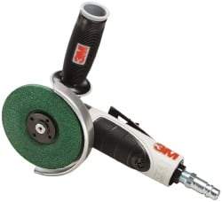 3M - 4-1/2" Wheel Diam, 12,000 RPM, Pneumatic Angle & Disc Grinder - 5/8-11 Spindle, 35 CFM - All Tool & Supply