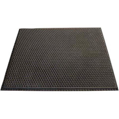 Barefoot - 3' Long x 3' Wide, Dry Environment, Anti-Fatigue Matting - Black, Nitrile Rubber with Nitrile Rubber Base - All Tool & Supply