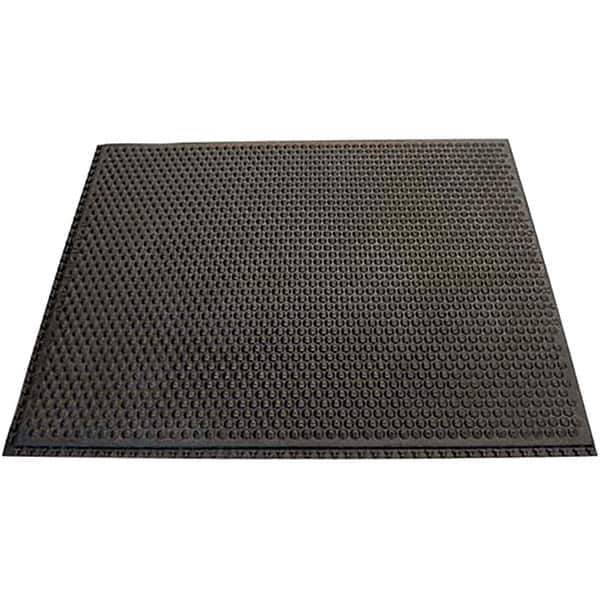 Barefoot - 2' Long x 3' Wide, Dry Environment, Anti-Fatigue Matting - Black, Nitrile Rubber with Nitrile Rubber Base - All Tool & Supply