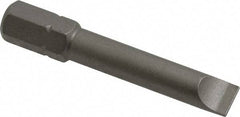 Wera - 7/32" x 0.034" Blade, 1/4" Drive Slotted Screwdriver Bit - 1-17/32" OAL - All Tool & Supply