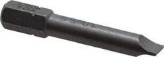 Wera - 7/32" x 0.04" Blade, 1/4" Drive Slotted Screwdriver Bit - 1-17/32" OAL - All Tool & Supply